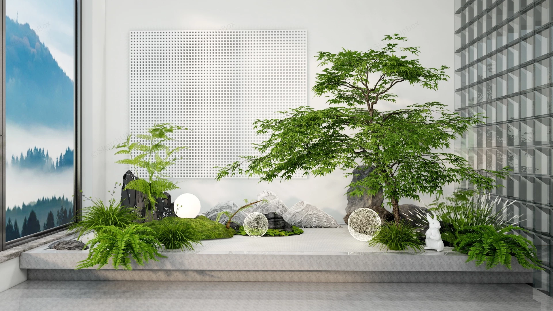 Indoor Zen Garden sketchup model preview - SketchupBox