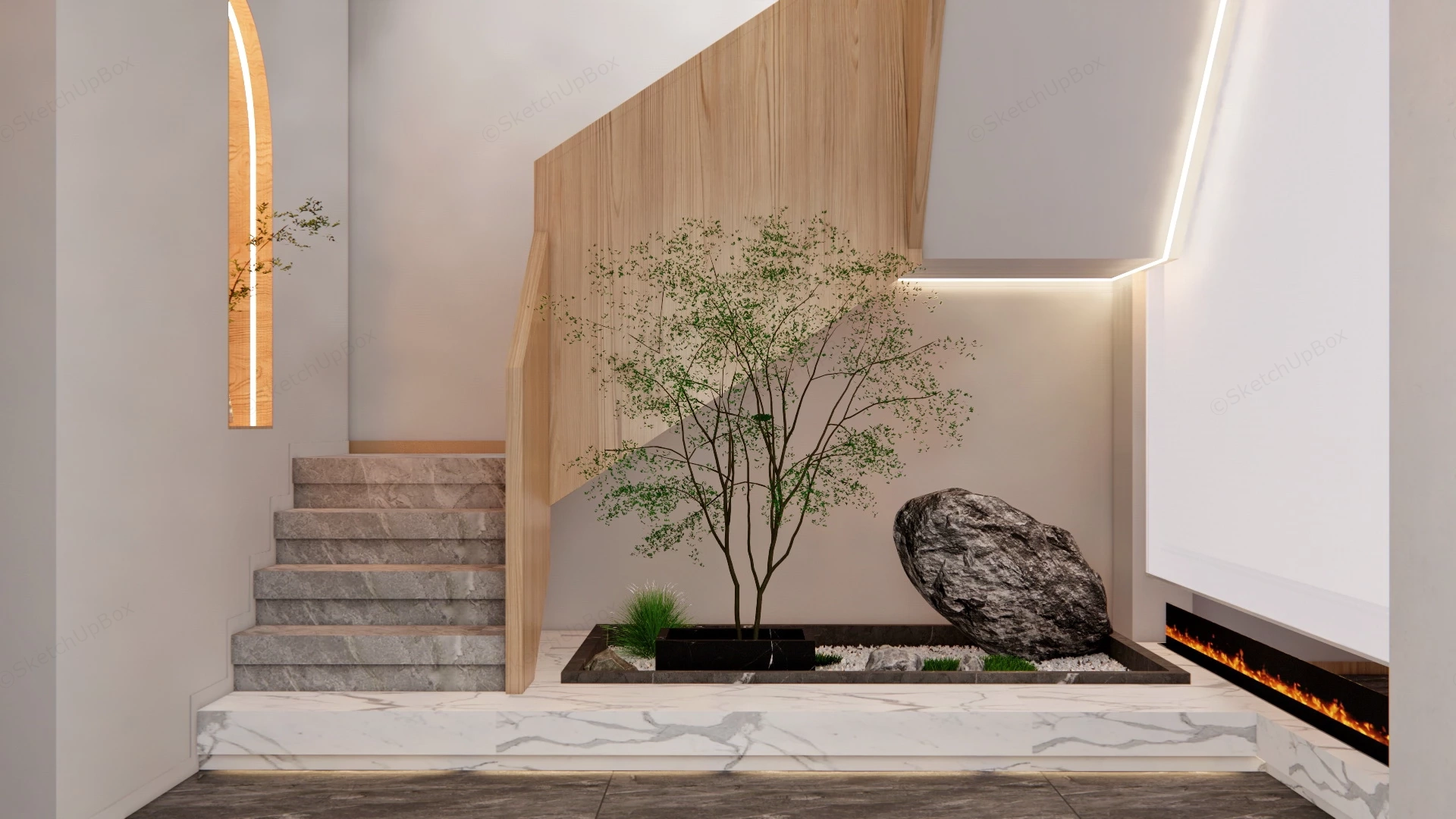 Indoor Under Stairs Garden sketchup model preview - SketchupBox