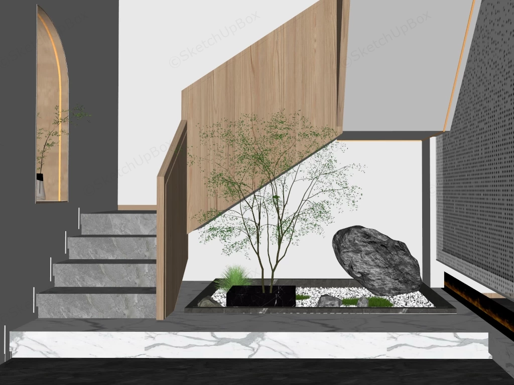 Indoor Under Stairs Garden sketchup model preview - SketchupBox