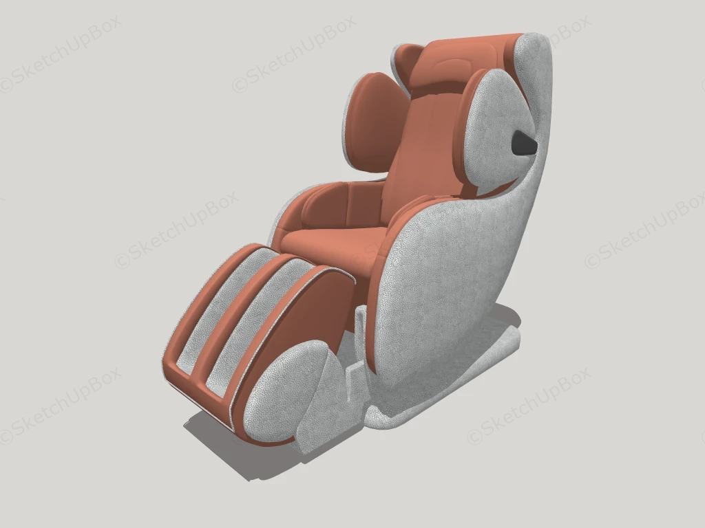 Leather Full Body Massage Chair sketchup model preview - SketchupBox