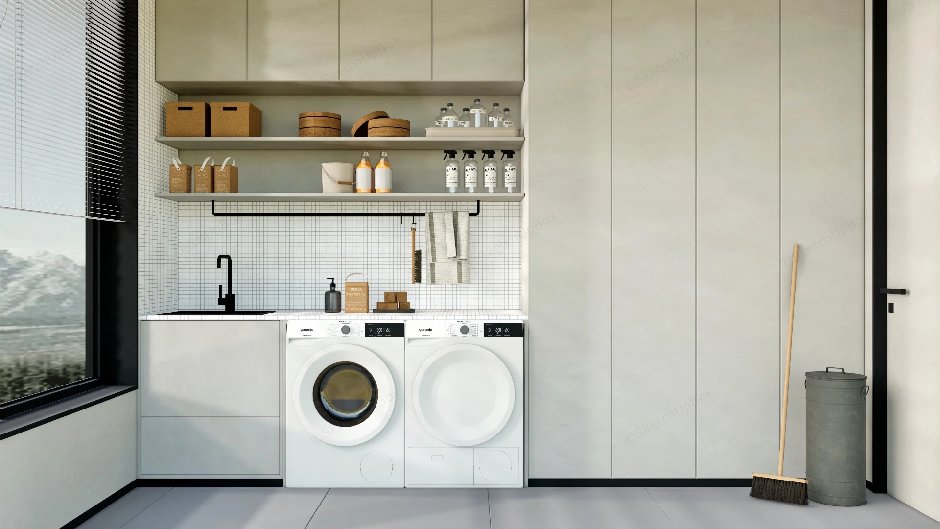 Laundry Room Interior Design sketchup model preview - SketchupBox