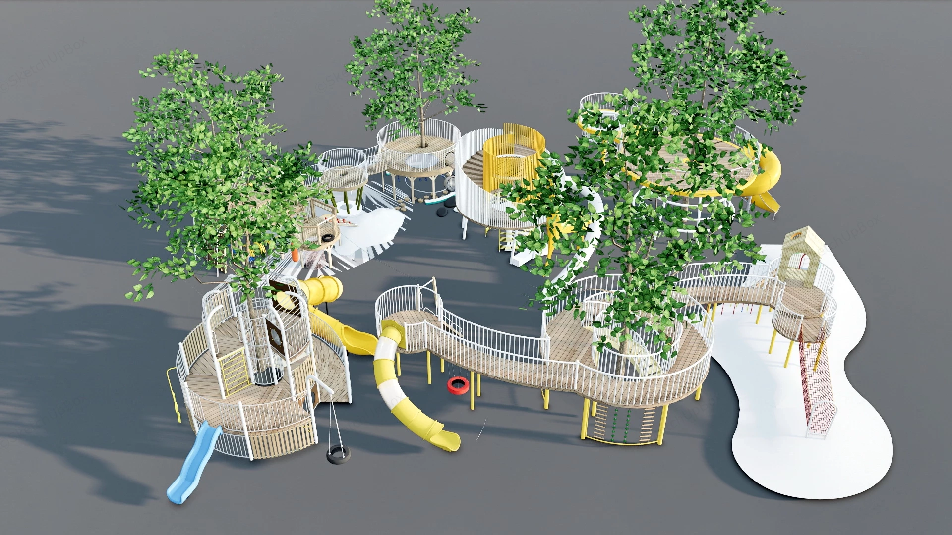 Modern Playground Equipment sketchup model preview - SketchupBox