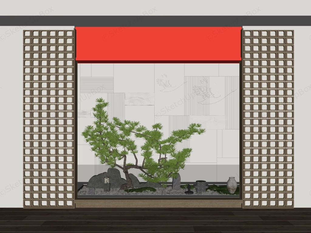 Indoor Zen Garden sketchup model preview - SketchupBox