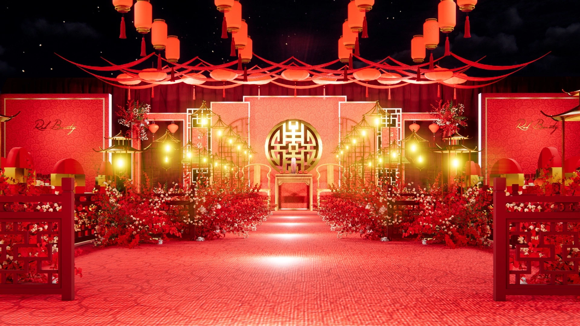 Chinese Wedding Banquet Venues sketchup model preview - SketchupBox