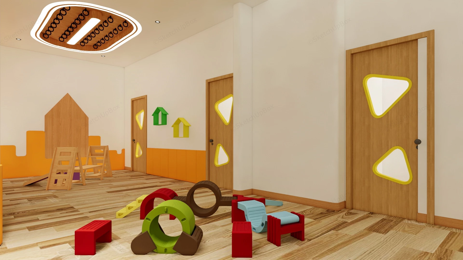 Preschool Indoor Playground sketchup model preview - SketchupBox