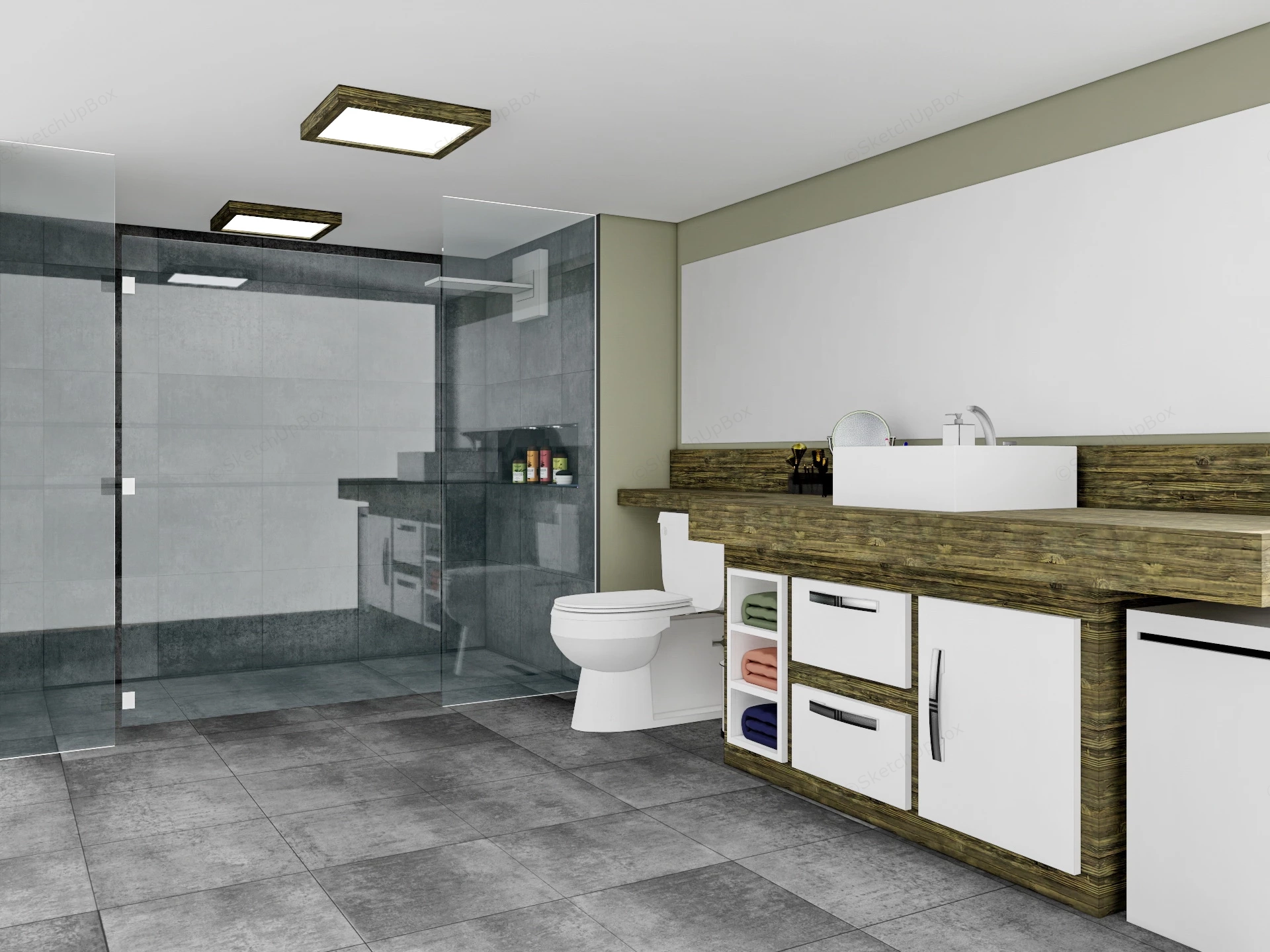 Family Bathroom Idea sketchup model preview - SketchupBox