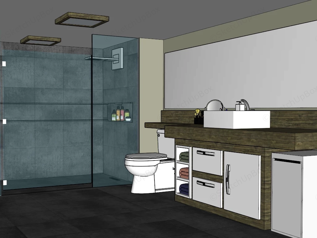 Family Bathroom Idea sketchup model preview - SketchupBox