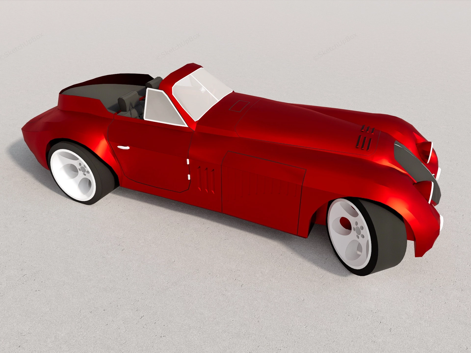 1938 Alfa Romeo Convertible sketchup model preview - SketchupBox