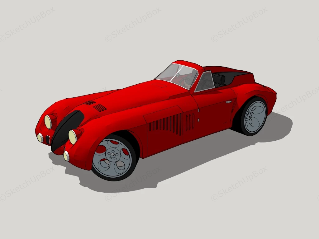 1938 Alfa Romeo Convertible sketchup model preview - SketchupBox