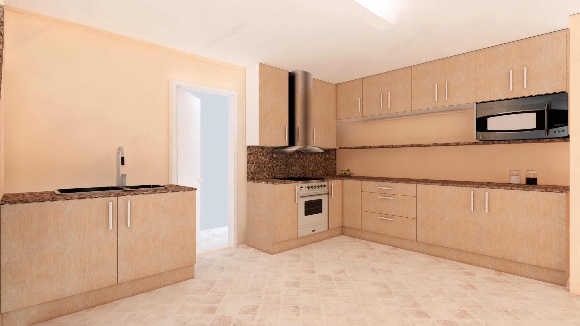 1st Floor Kitchen sketchup model preview - SketchupBox