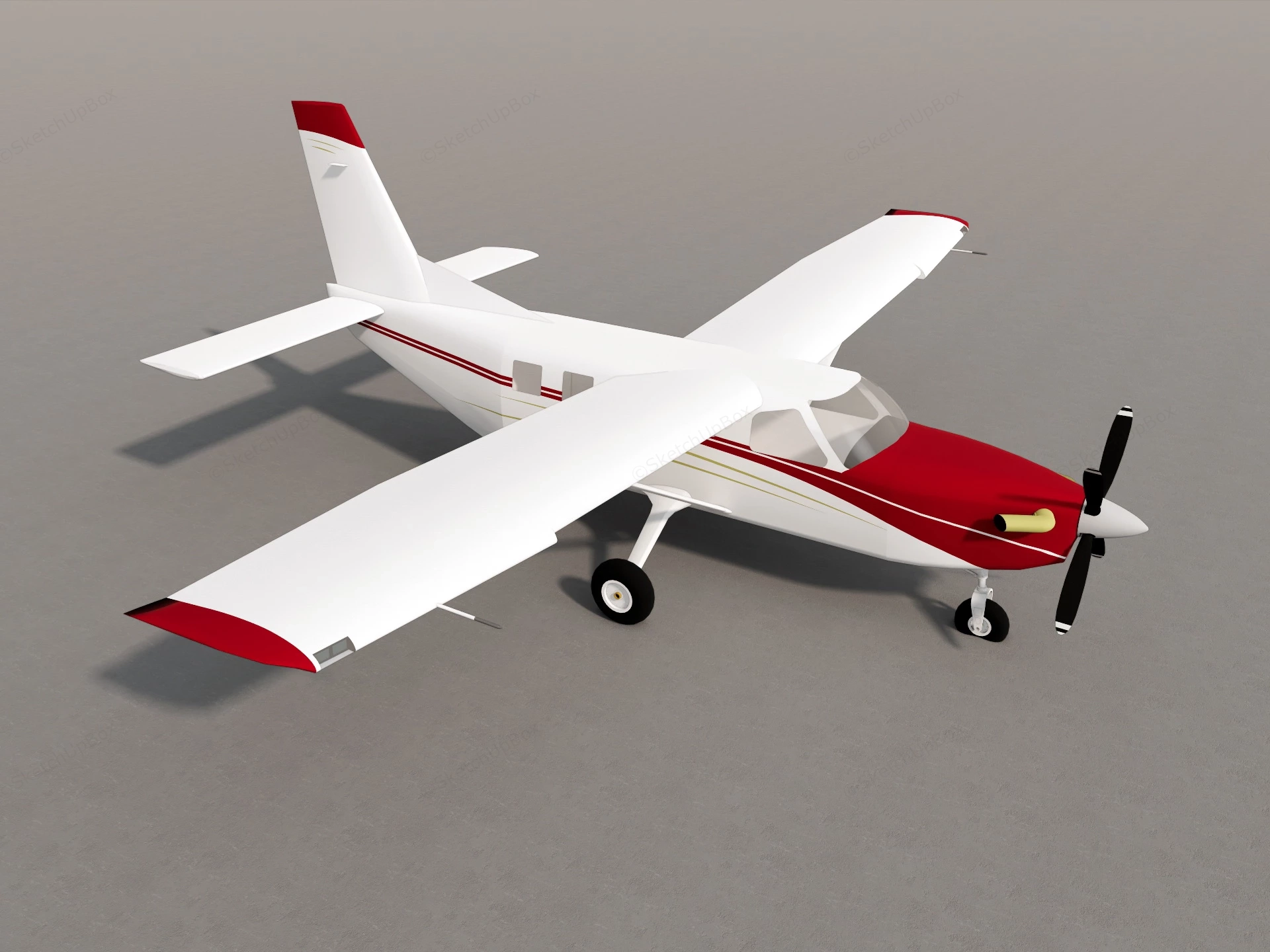 Small Jet Plane sketchup model preview - SketchupBox