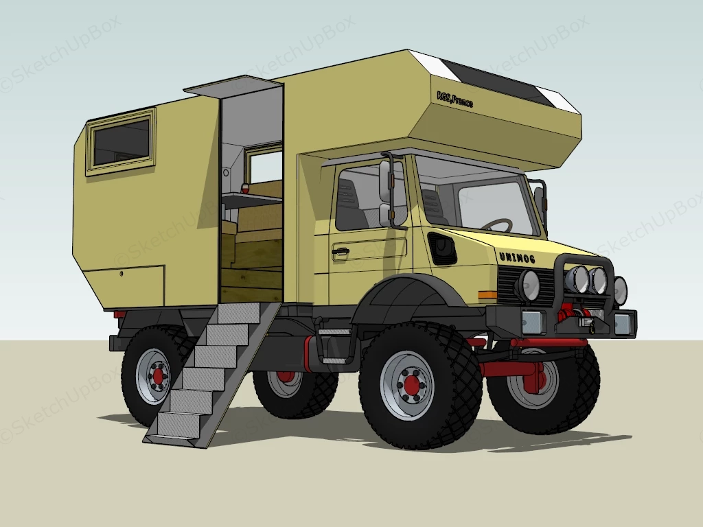 Mercedes Unimog Camper sketchup model preview - SketchupBox