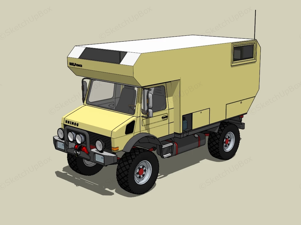 Mercedes Unimog Camper sketchup model preview - SketchupBox