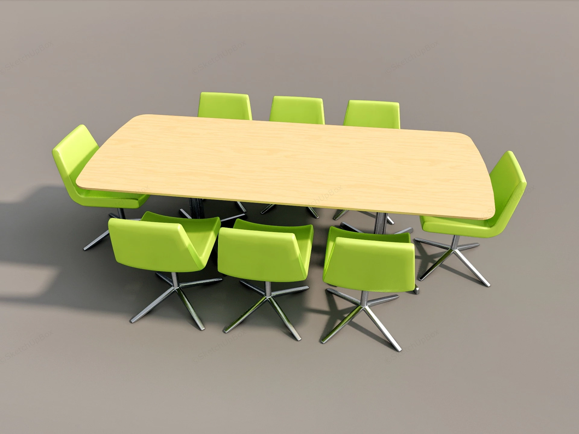 Modern Meeting Table Set sketchup model preview - SketchupBox