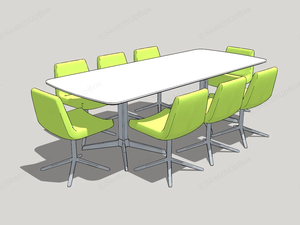 Modern Meeting Table Set sketchup model preview - SketchupBox