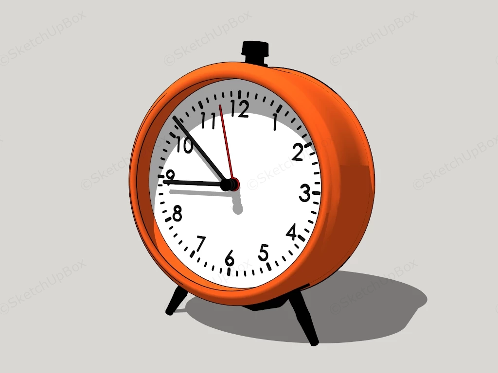 Orange Alarm Clock sketchup model preview - SketchupBox