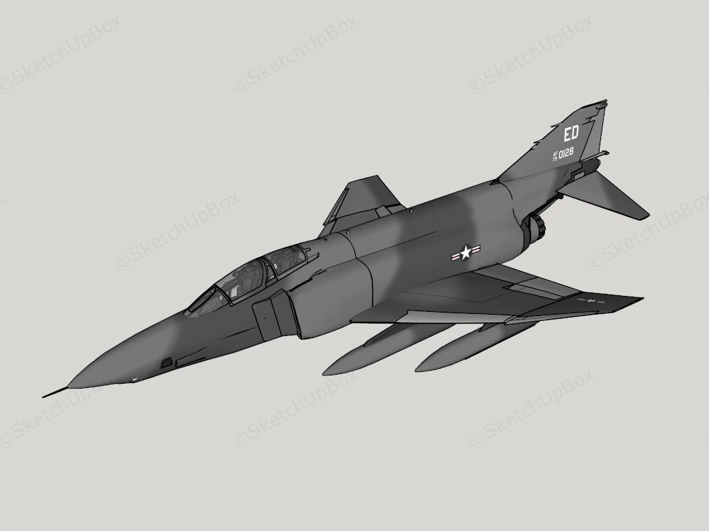 USA Fighter Jet sketchup model preview - SketchupBox