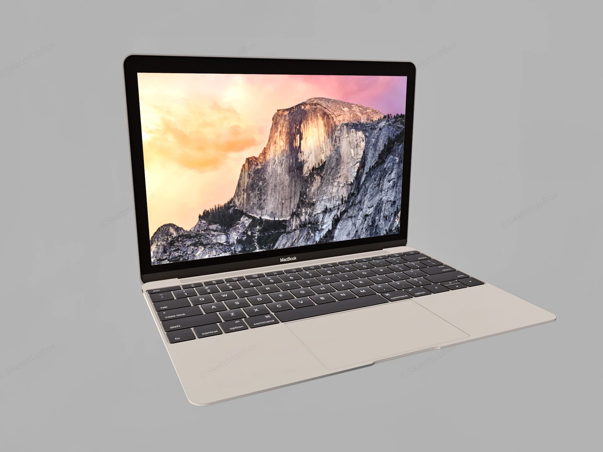 MacBook Laptop sketchup model preview - SketchupBox