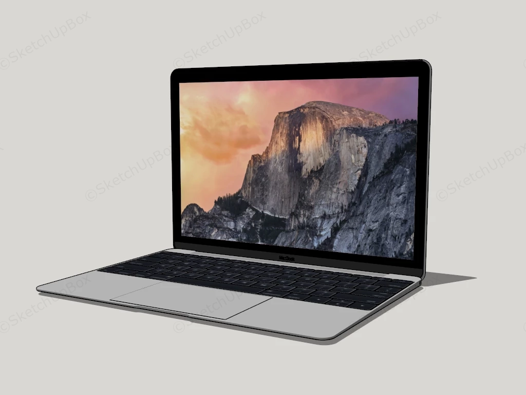 MacBook Laptop sketchup model preview - SketchupBox