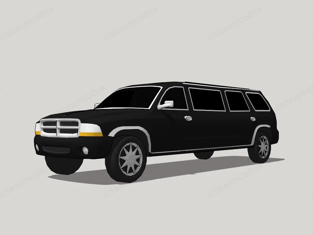 Dodge Durango Limo sketchup model preview - SketchupBox
