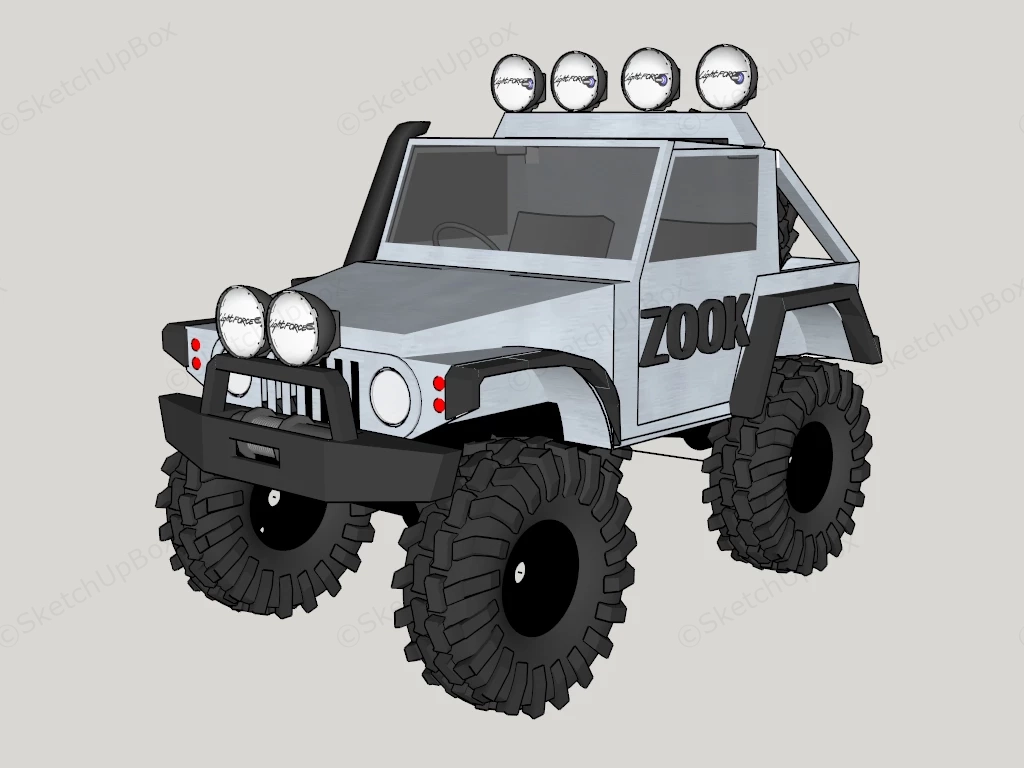 Suzuki Samurai sketchup model preview - SketchupBox