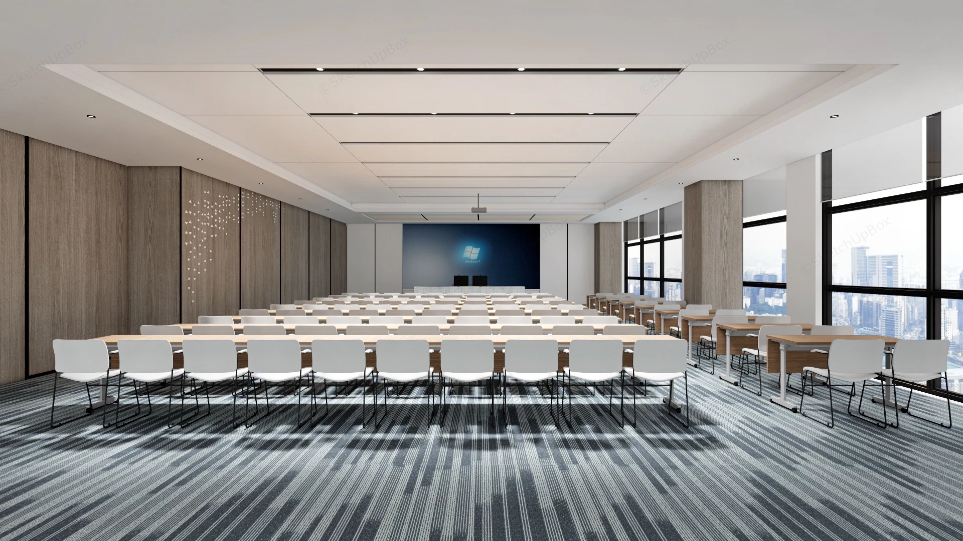 Corporate Training Classroom sketchup model preview - SketchupBox