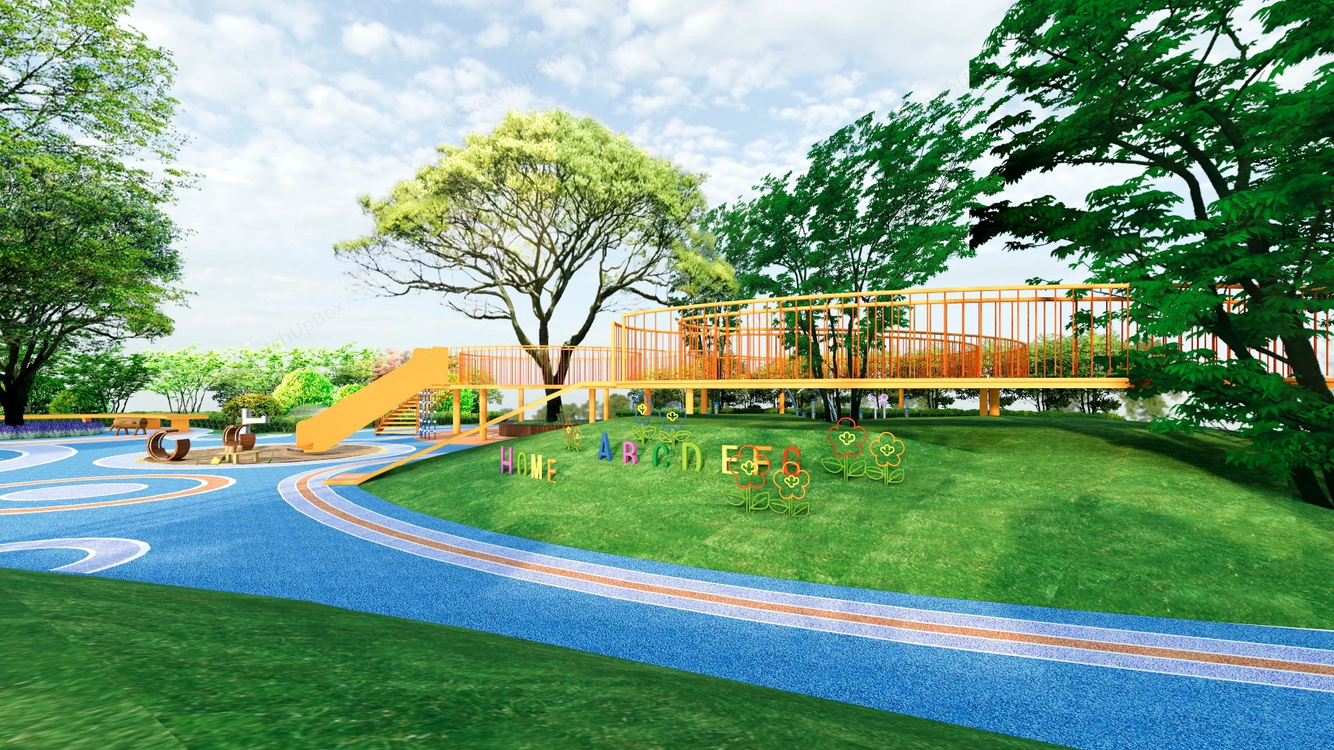 Children Park Equipment sketchup model preview - SketchupBox