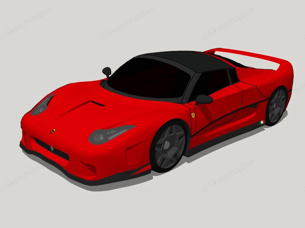 Red Ferrari F60 sketchup model preview - SketchupBox