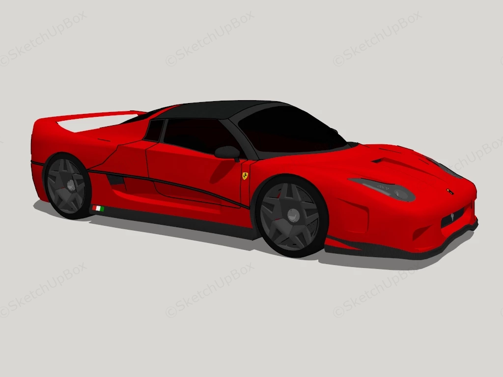 Red Ferrari F60 sketchup model preview - SketchupBox