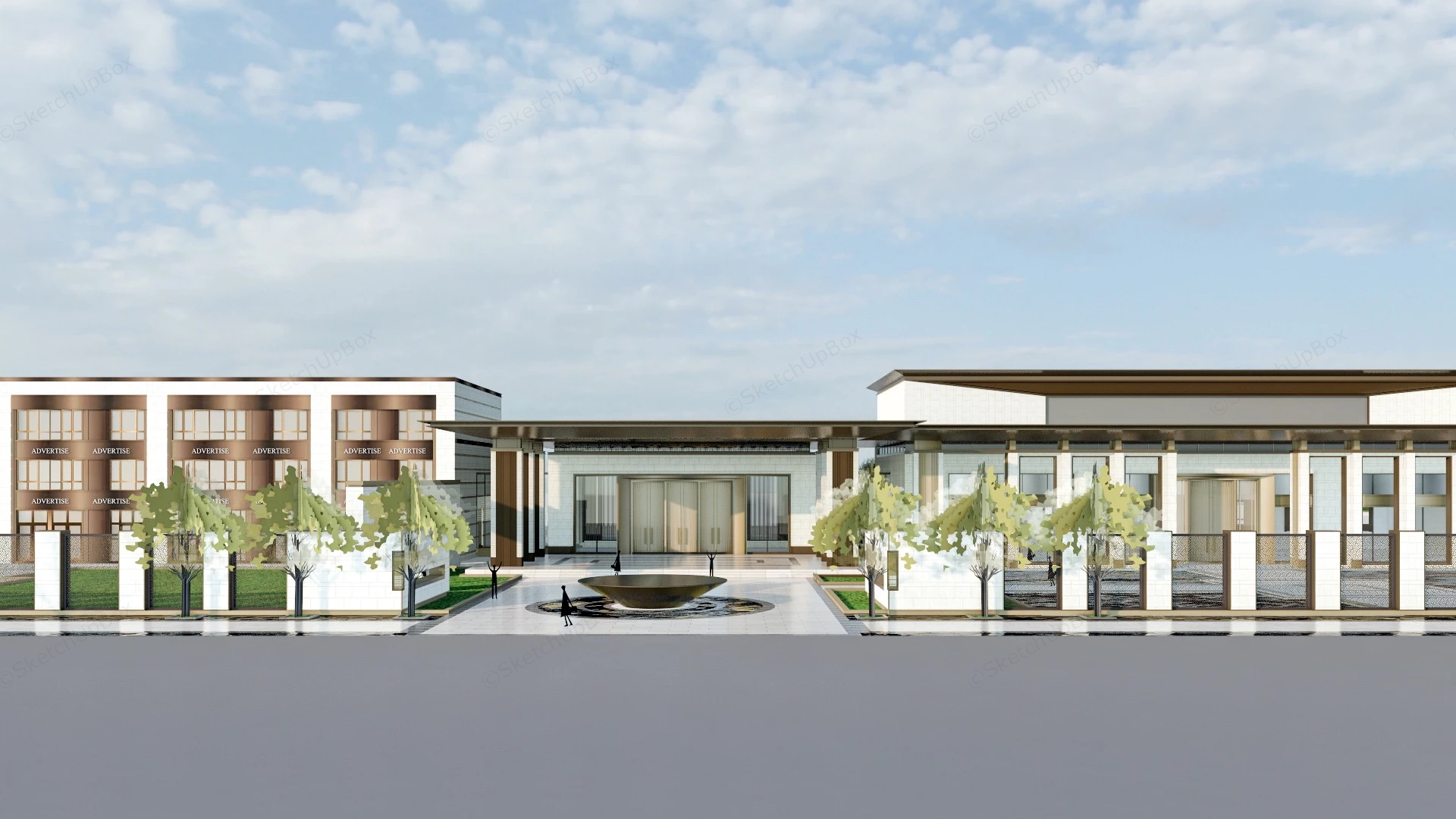 Clubhouse Design Architecture sketchup model preview - SketchupBox