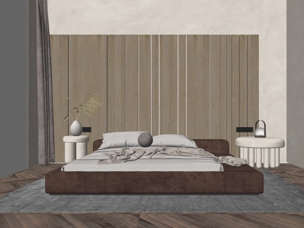 Wabi Sabi Style Bedroom sketchup model preview - SketchupBox