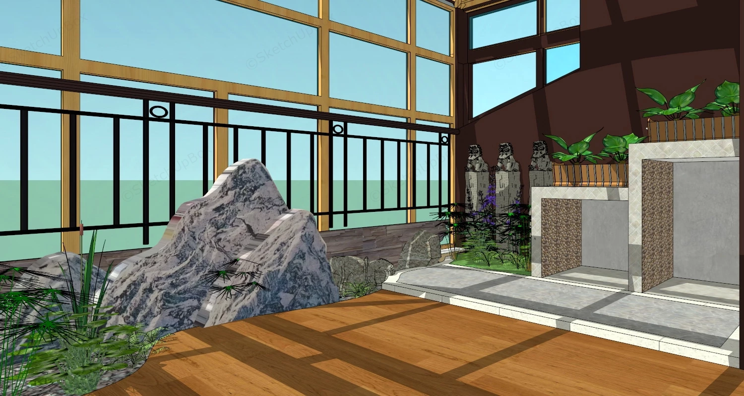 Small Garden Greenhouse sketchup model preview - SketchupBox