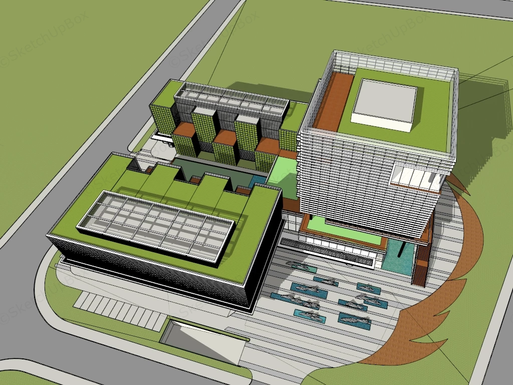 Clariant China Office Building sketchup model preview - SketchupBox