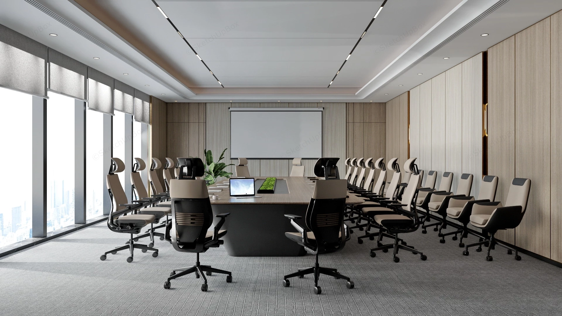 Executive Conference Room sketchup model preview - SketchupBox