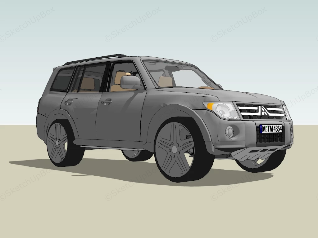 Mitsubishi Pajero sketchup model preview - SketchupBox