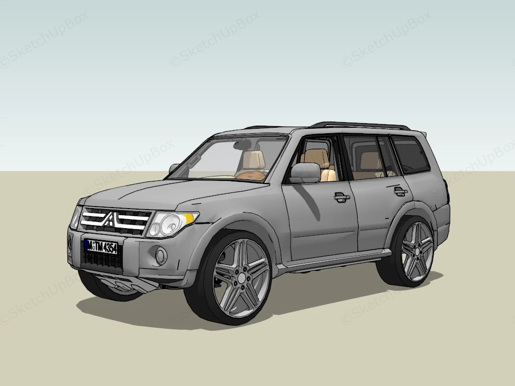 Mitsubishi Pajero sketchup model preview - SketchupBox