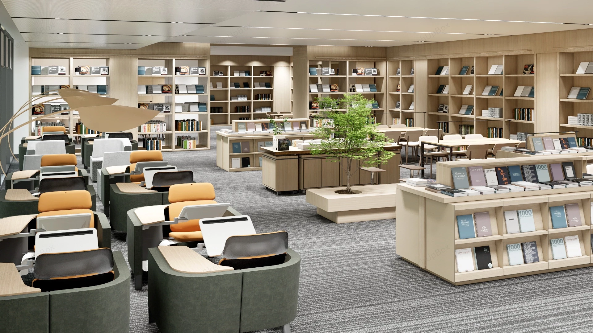 Public Library Reading Room sketchup model preview - SketchupBox