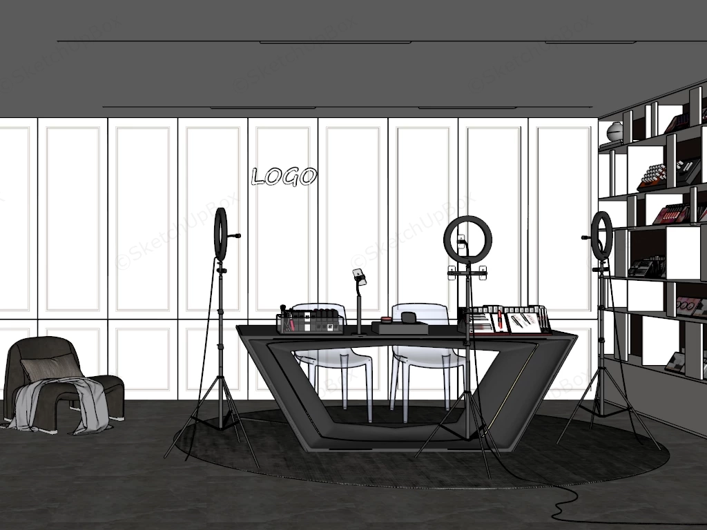 Cosmetics Live Streaming Room sketchup model preview - SketchupBox