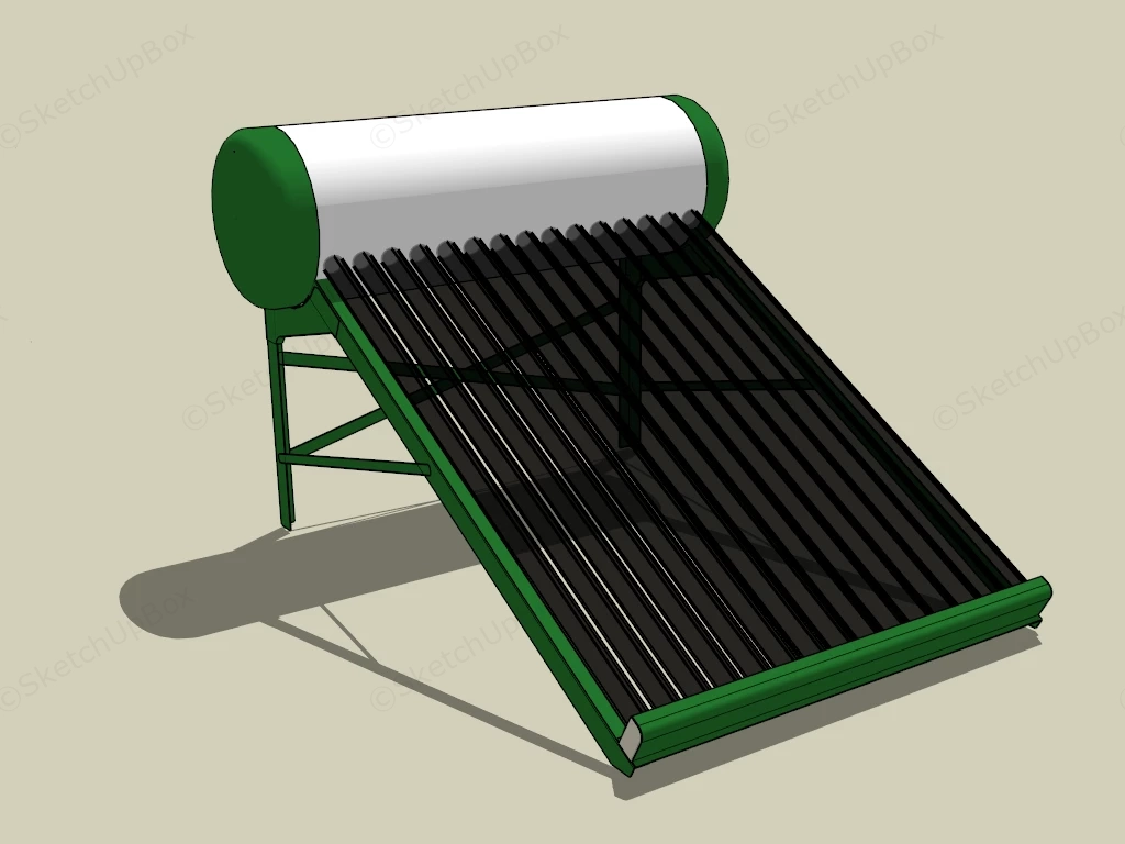Solar Water Heater sketchup model preview - SketchupBox