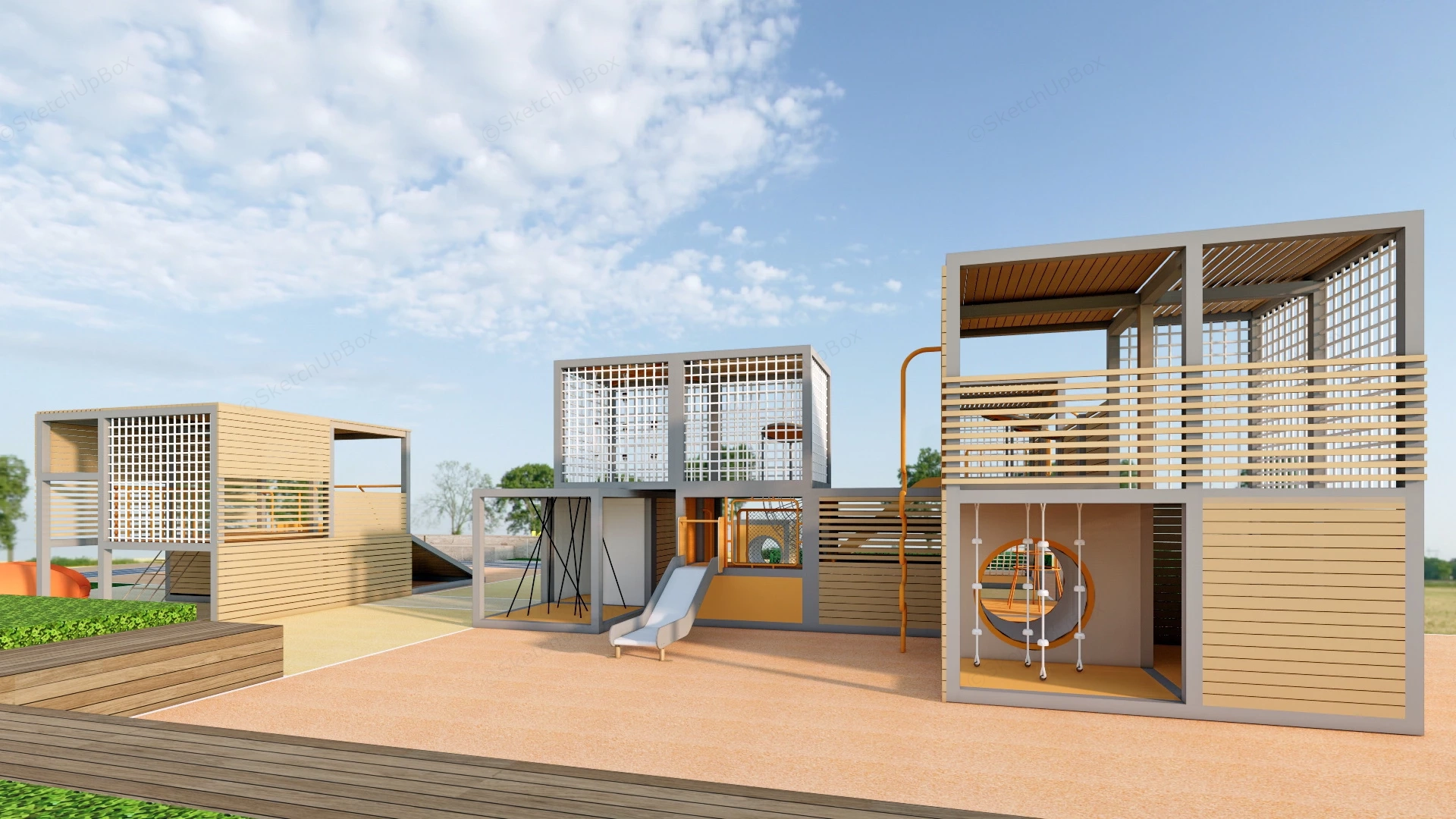 Adventure Cube Playground sketchup model preview - SketchupBox