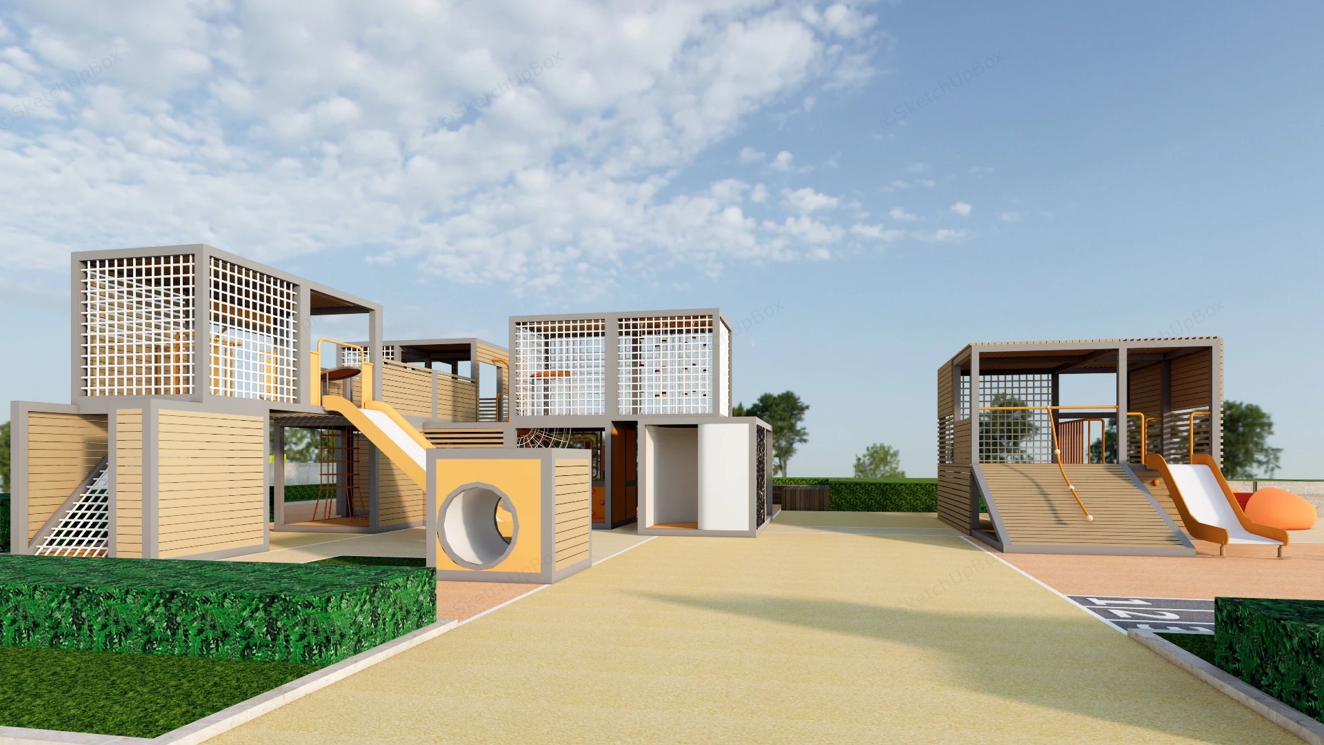 Adventure Cube Playground sketchup model preview - SketchupBox