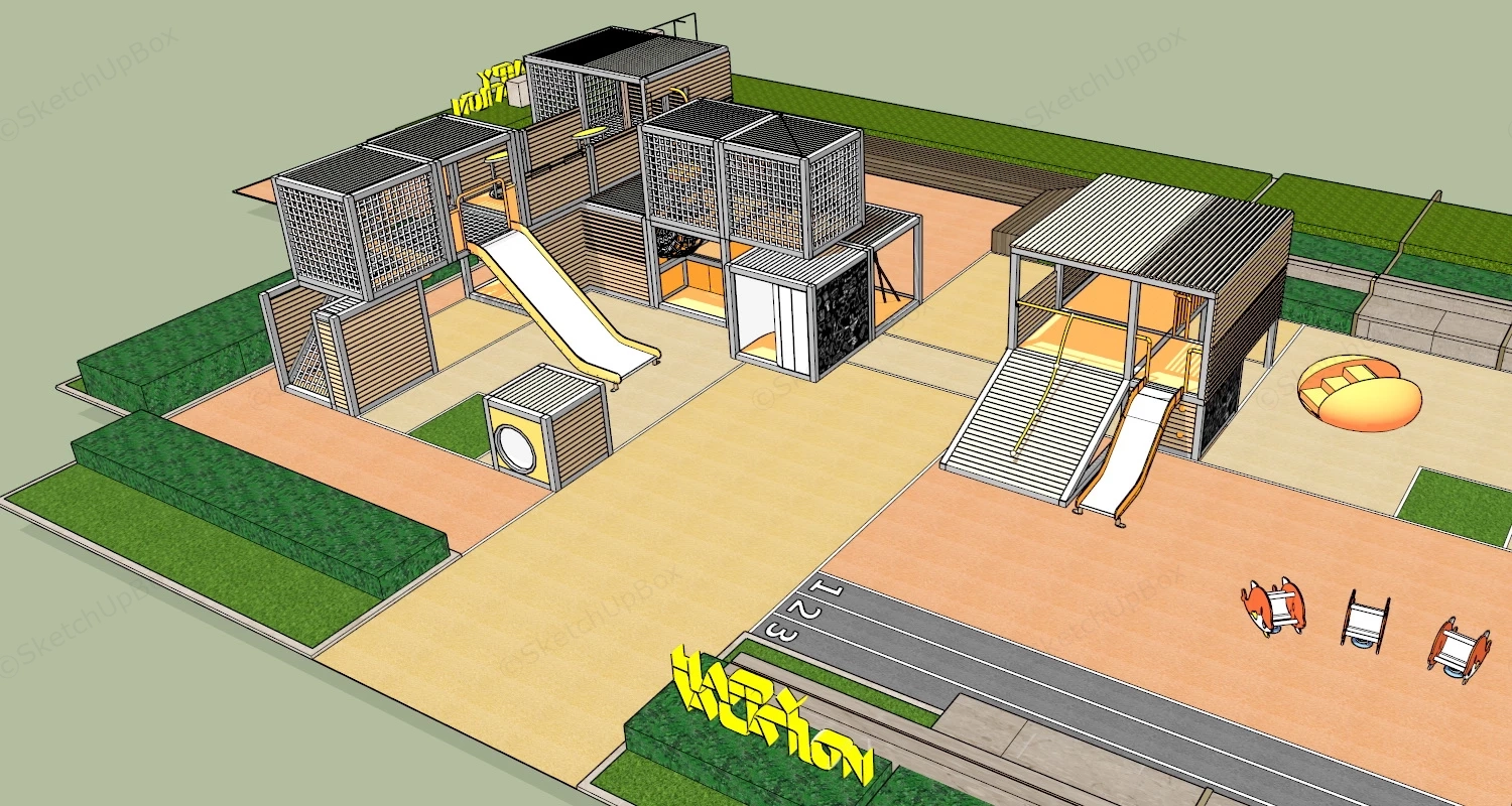 Adventure Cube Playground sketchup model preview - SketchupBox