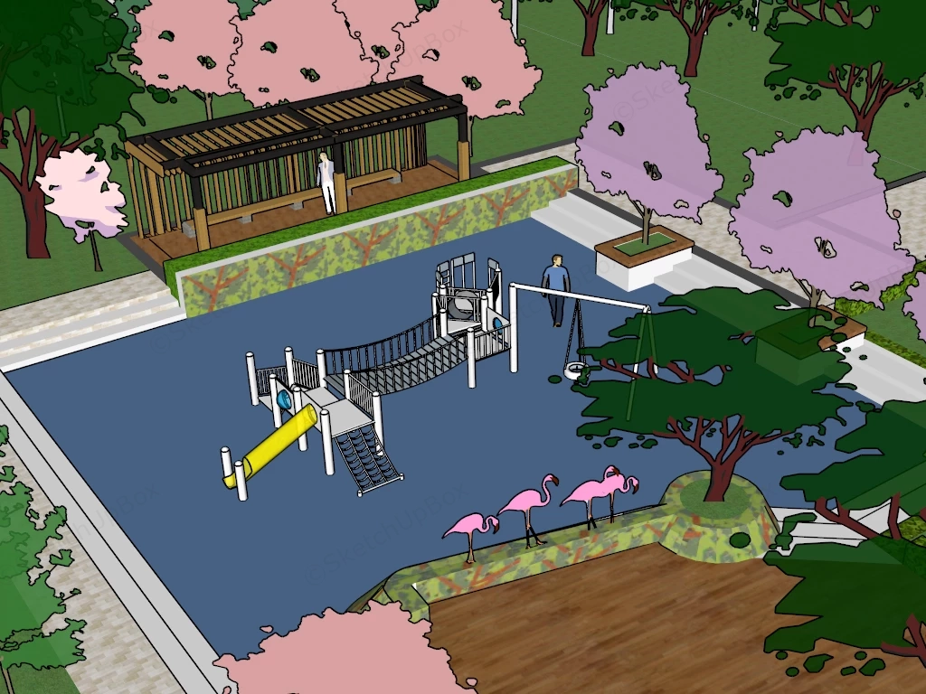 Small Playground sketchup model preview - SketchupBox