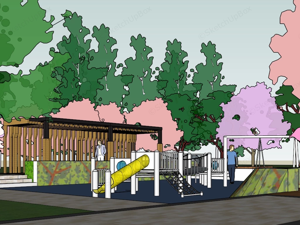 Small Playground sketchup model preview - SketchupBox