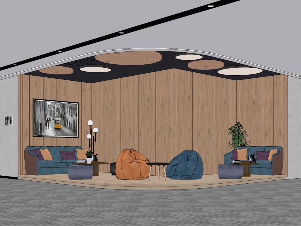 Office Lounge Area sketchup model preview - SketchupBox