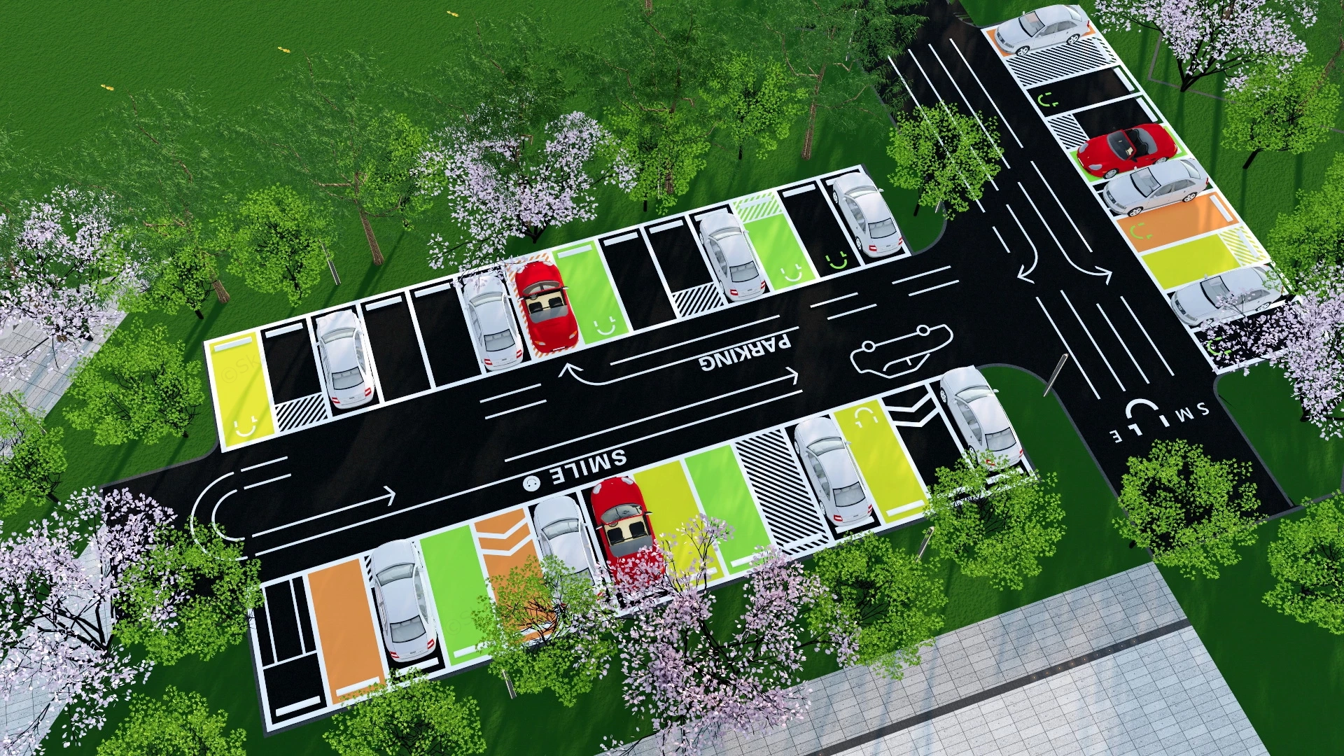 Car Parking Design sketchup model preview - SketchupBox