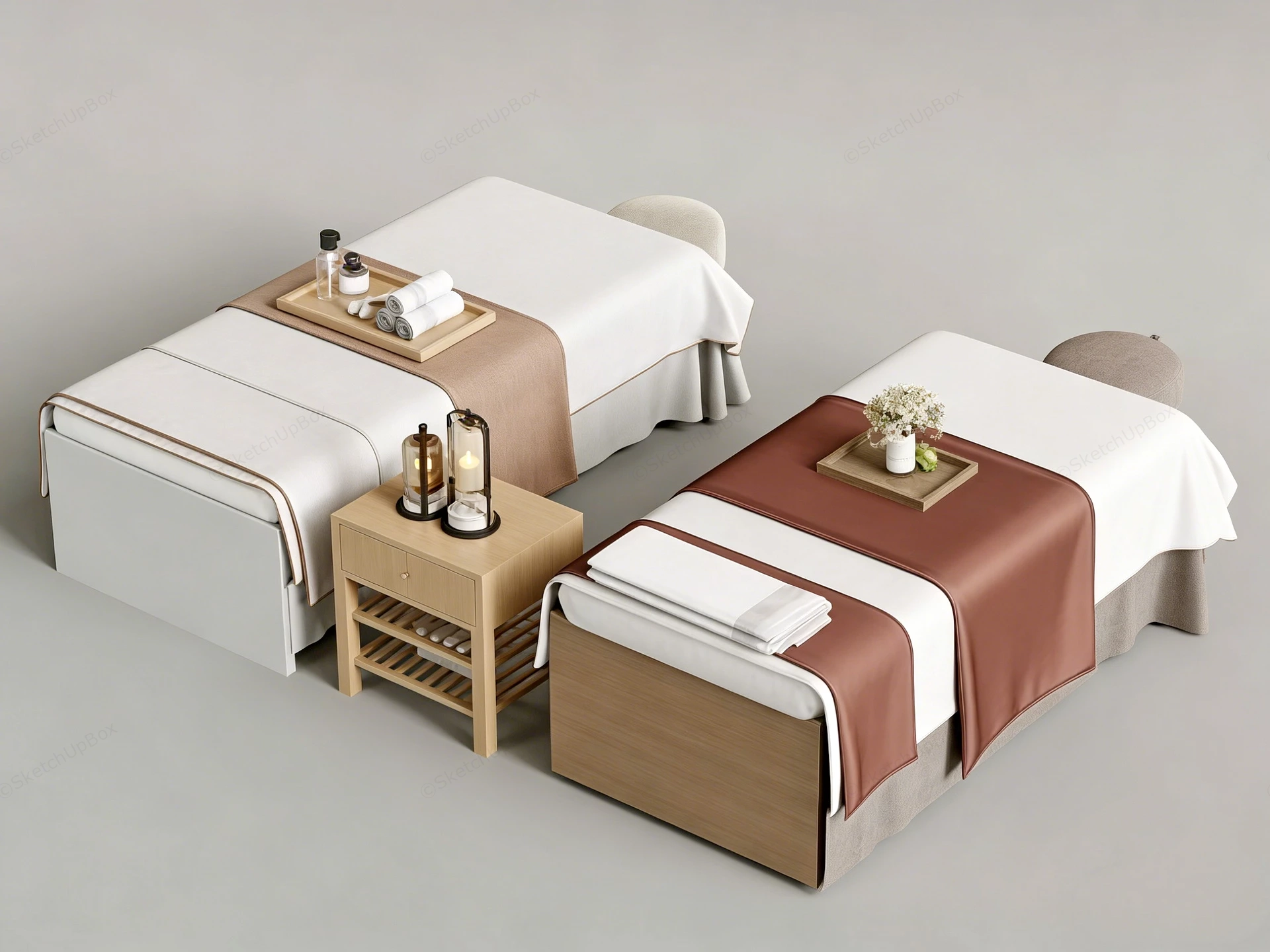 Beauty Massage Tables sketchup model preview - SketchupBox