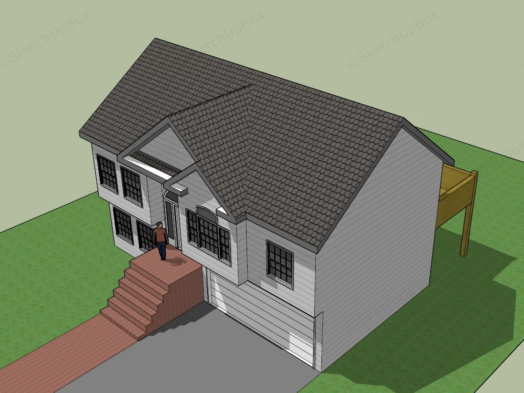 Simple Small House sketchup model preview - SketchupBox