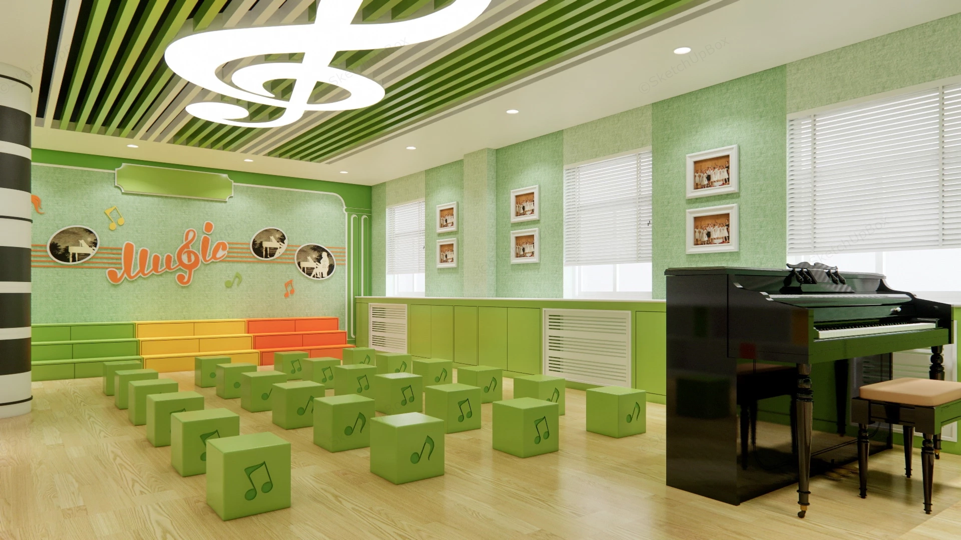 Kids Music Classroom sketchup model preview - SketchupBox