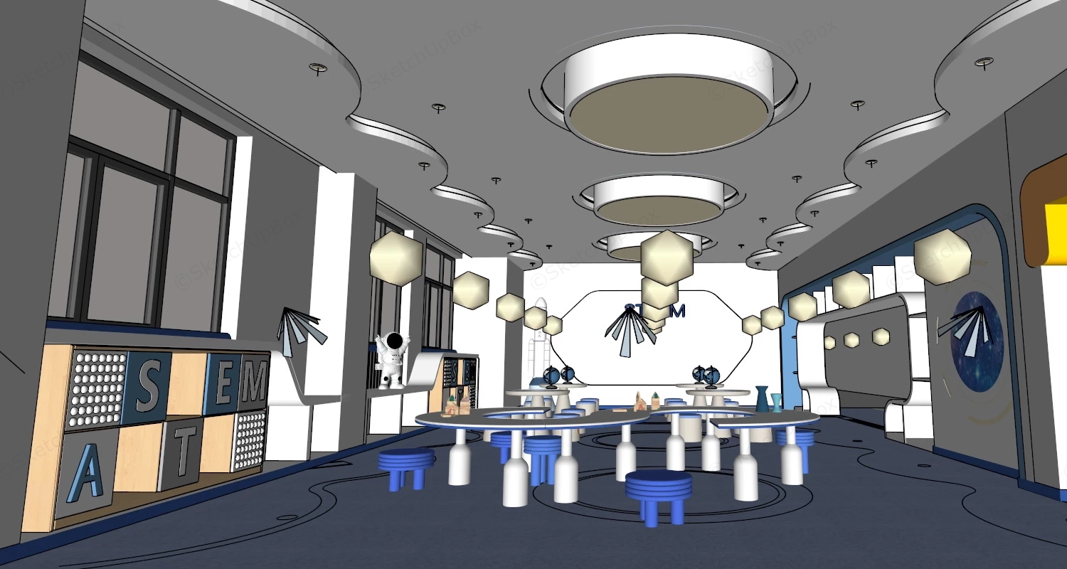 Kindergarten Preschool Classroom sketchup model preview - SketchupBox